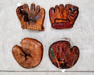 Vintage baseball catchers mits