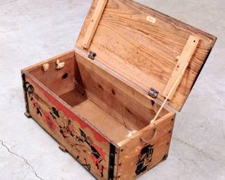 Antique Cass toys Pirate theme toy box