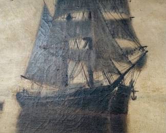 Antique oil on canvas signed Marshall Johnson
