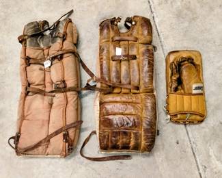 Vintage baseball gear