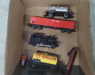 Vintage tin trains and cars
