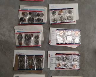 Vintage sealed mint uncirculated American coins