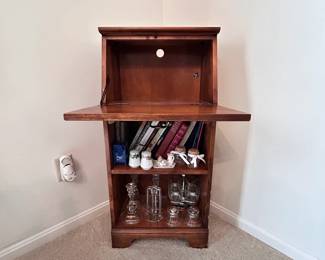 Antique wood phone table