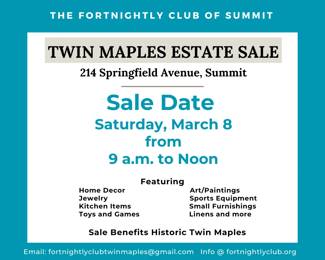 TWIN MAPLES ESTATE SALE
