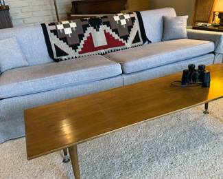 Low-profile MCM sofa + coffee table