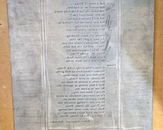 Vintage printing plates for sheet music