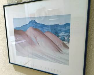 Framed Georgia O'Keeffe poster