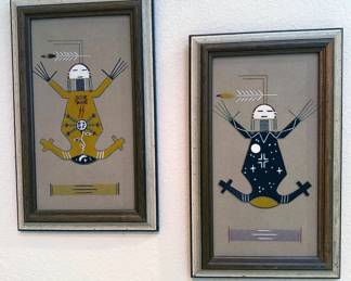 Sand paintings,  Mother Earth + Father Sky