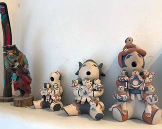 Storyteller ceramic dolls by Jemez potter Judy Toya