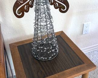 MCM side table, angel figure