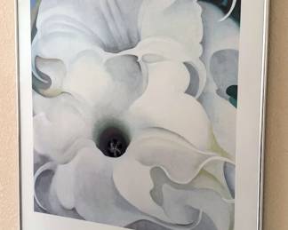 Framed Georgia O'Keeffe poster