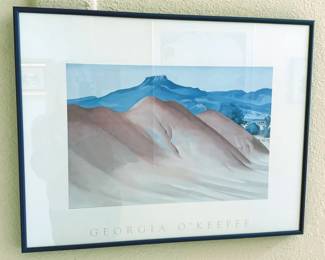 Framed Georgia O'Keeffe poster