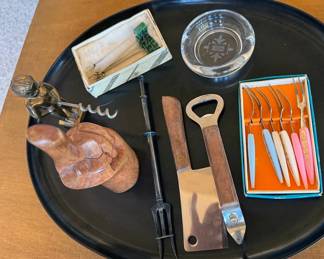 Vintage barware + appetizer utensils
