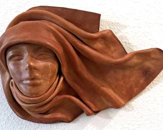 Leather sculptural piece