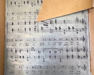 Vintage printing plates for sheet music