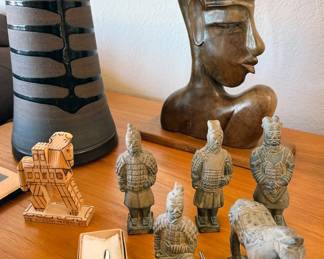 Home decor, including miniature Xian warriors