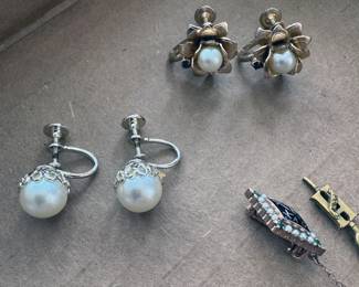 Assorted screw-back earrings