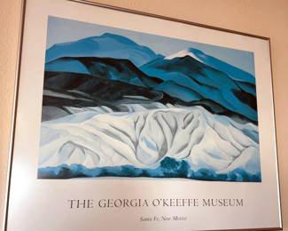 Framed Georgia O'Keeffe poster