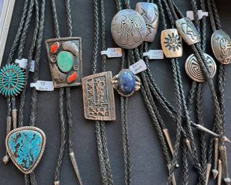 Assorted bolo ties
