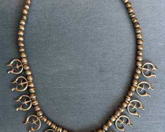 Native American squash blossom necklace