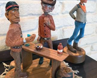 Charles Stewart “Packard Trading Company” wood carving