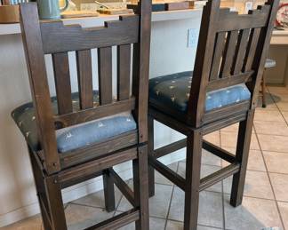 Swivel bar-height chairs