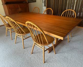 Custom Built 4' x 8' Table, 10 Chairs