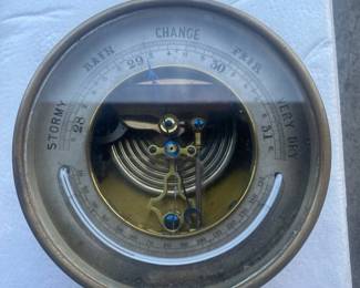 Brass Aneroid Barometer