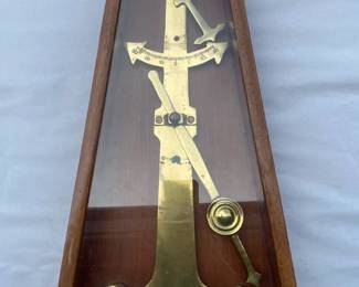 003 PENDULUM CLINOMETER ANTIQUE SHIP NAUTICAL ANGLE METER