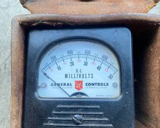 Vintage Original WWII General Controls Millivolt Meter 