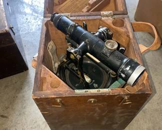 Vintage W.L. E. Gurley Surveyors Engineering Transit w Wooden Case