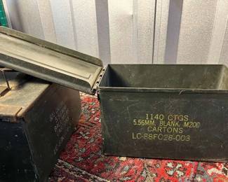 Vintage ammo storage lot