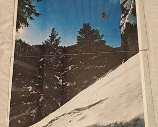 Three vintage skiing posters