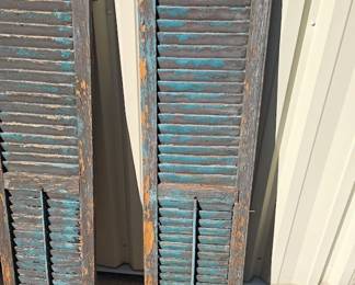 Antique black with weather blue shutter taken from 1840 Spotsylvania farmhouse