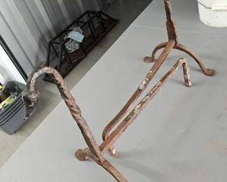 Antique Cast Iron fireplace grate 