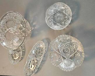 Lot of vintage cut crystal 