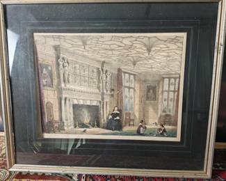 A print of the illustration from The Mansions of England by Joseph Nash