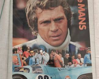 LeMans Steve McQueen Movie Poster, 1971 Cinema Center Films