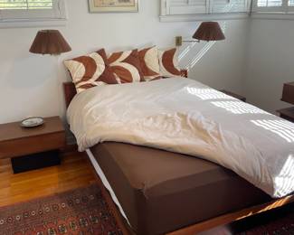 Queen Platform Bed with Nightstands