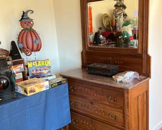 Antique marble top Eastlake dresser