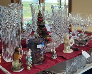 Crystal stemware and vases