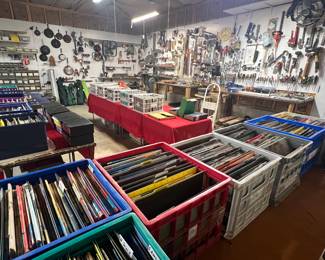 Crates of magazines and tons of tools