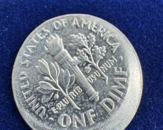 ROOSEVELT DIME WITH OFF CENTER STRIKE ERROR
