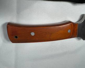 Wood handled stainless steel long dagger