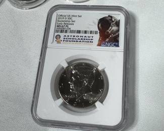US Marshall service 225th anniversary clad half dollar Kennedy 2019 rocketship edition, graded coin and other Key dates
