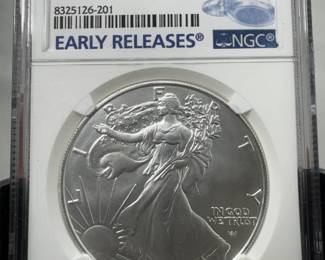 2024 1oz American silver  eagle .999 fine. early release graded mint state 70