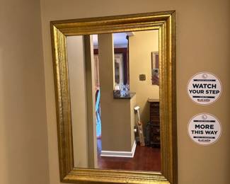 Rectangular Brass Wall Mirror 