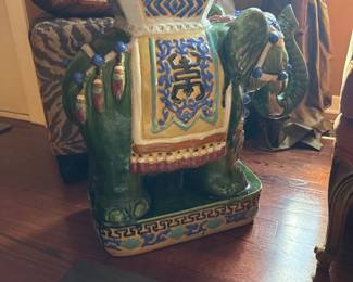 Vietnamese glazed ceramic elephant - Mid 20th Century 