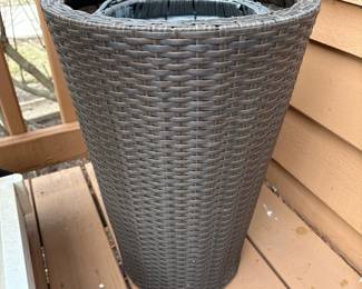 outdoor rattan flower pot 