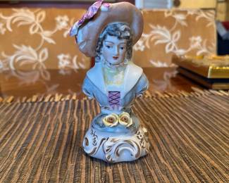 Vintage Cordey Ceramic Bust of Woman 